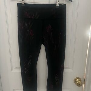 Lululemon Athletica Black and Purple Capris